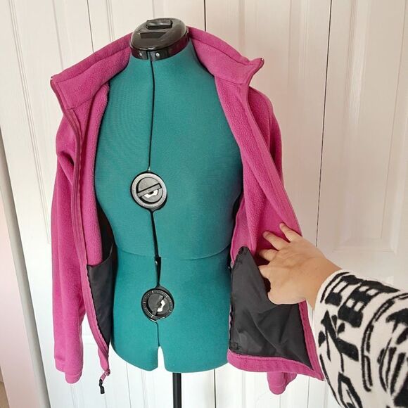 Columbia Full Zip Fleece Polyester Large Mock Neck Jacket - Picture 10 of 13